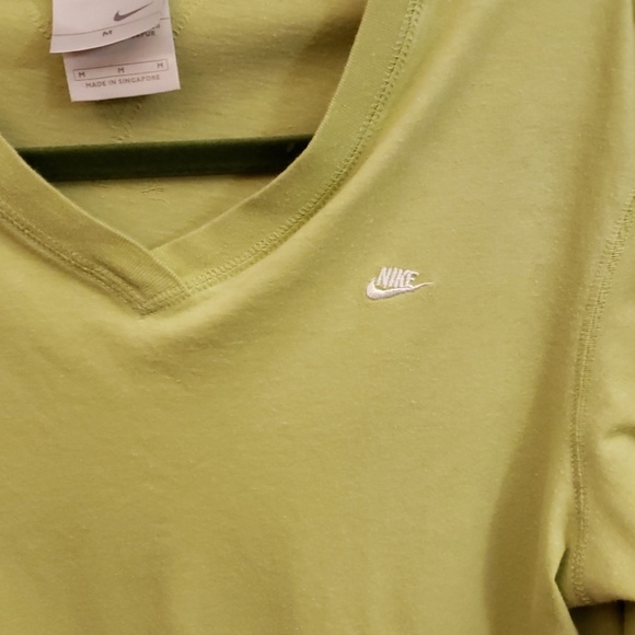 Nike long Sleeve V Neck Green Blouse Size M - Picture 3 of 7